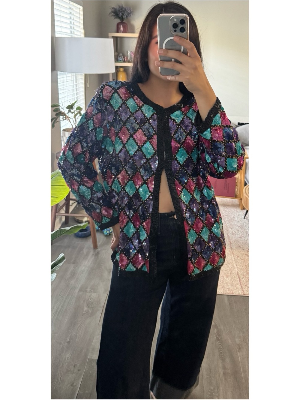 Vintage Joseph Le Bon Multicolor Sequin Jacket